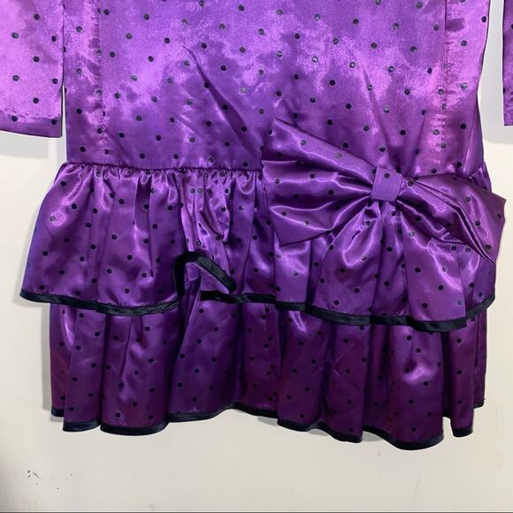 VNTG purple polka dot party dress L - Picture 5 of 5